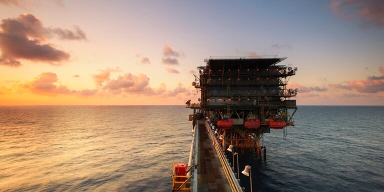 Offshore Drilling Rig on Body of Water