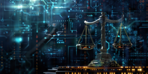 Digital legal scale representing Crypto Fraud Lawyers